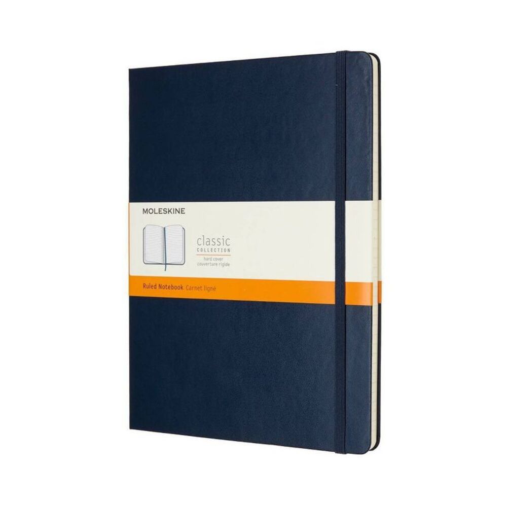 Open Box - Moleskine -  Ruled Notebook XL Hard Cover Sapphire Bl Blue
